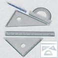 thumbnail image 4 of Juego de geometría de resina de regla de 4 piezas Fundición con triángulo, transportador, juego de regla de ángulo con escala para kit de matemá, 4 of 9