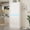 White, variant on 71" Tall Kitchen Pantry, Pantry Storage Cabinet with High Gloss Doors, Modern Buffet Hutch Cabinet with Led Light and Adjustable Shelves for Dining Room, Living Room, Black