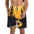 thumbnail image 1 of Balery Sunset River Pine Trees Traje de Baño Estilo Hawaiano para Hombre, Shorts de Secado Rápido con Bolsillos-X-Large, 1 of 6