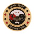 thumbnail image 2 of 1x Metal Poker Guard Card Protector Moneda Chip Chapado en oro Regalo coleccionable F Zulema Fichas de póker, 2 of 7
