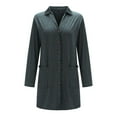 thumbnail image 4 of Lightweight Long Sleeve Cardigans for Women Spring Fall Casual Outerwear Button Up Lapel Collar Blouses (2XL, Dark Gray), 4 of 5
