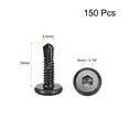 thumbnail image 2 of Hex Socket Self Tapping Screws, 5.5 x 19mm 410 Stainless Steel Sheet Metal Flat Head Drilling Screw 150pack, Black, 2 of 5