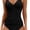 Black, variant on ZANKLEY Womens Halter Tankini Two Piece Bathing Suit V Neck Ruched Swimwear