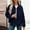Navy, variant on Sevevn Women Casual Cropped Jacket Lightweight Zip Up Pleated Bomber Safari Short Jackets Pocketed Fall Utility Anorak Coat