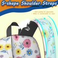 thumbnail image 5 of Pioneer Flower Floral Print Pattern 17" School Backpacks for Teens,Waterproof Oxford Fabric,S-Shape Padded Straps for School,Travel,Hiking,Camping, 5 of 5