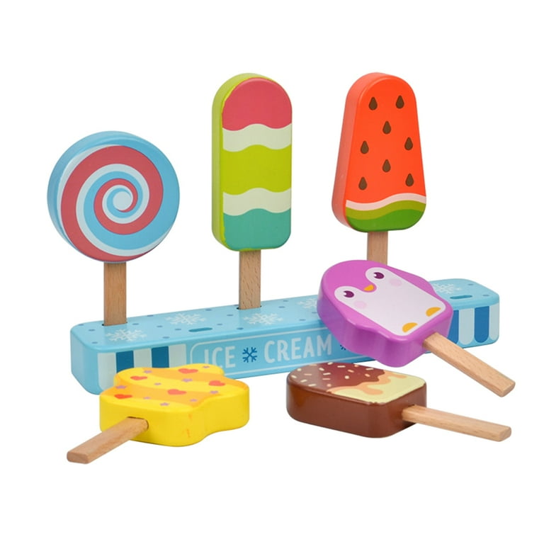 Ice Cream Toys Play Pretend Toy Food Set Kitchen Dessert Popsicles Popsicle Bar Treats Educational Gift Fine Development
