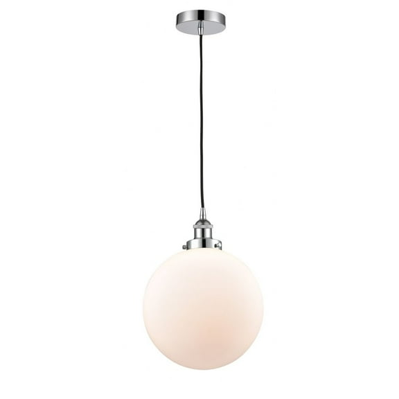 616-1PH-PC-G201-12-LED-Innovations Lighting-Beacon - 1 Light Mini Pendant In Industrial Style-15 Inches Tall and 12 Inches Wide Polished Chrome Matte