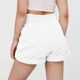 thumbnail image 3 of Girls' Ruffled Elastic Waist Shorts Summer Casual Wide Leg Shorts with Pockets Size 5-15 Years, 3 of 5
