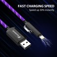 thumbnail image 4 of Câble de Charge et Synchronisation Lumière EL Fluide Visible & Micro USB Câble de Charge et Synchronisation Lumière pour Android et i-Product (Violet), 4 of 8