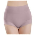 thumbnail image 1 of Women's High Waisted Plus Size Panties - Solid Color Belly Lift Underwear, Cotton Material, High Waist Design, 1 of 4