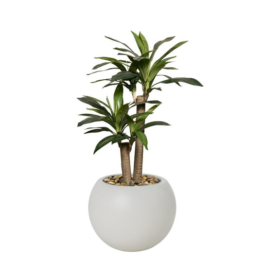 52.75'' Artificial Corn plant in a White fishbowl planter
