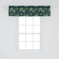 thumbnail image 2 of Ambesonne Monstera Window Valance, Exotic Art Hawaiian Modern, 54" X 12", Emerald Green Teal, 2 of 3