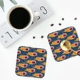 thumbnail image 5 of Bingfone Vintage Burning Rugby Balls Leather Drinks Coasters with Set of 6,Suitable for Home Kitchen,Coffee Cup Coasters Home Gift, 5 of 9