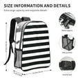 thumbnail image 4 of Susaid Black And White Stripes Print Clear Backpack See Through Transparent Plastic Clear Bookbags for School, College, Stadium,Work, 4 of 7