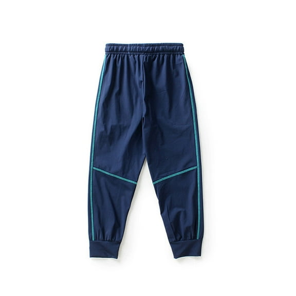 KyCheLot Boys Jogger Pants Ice Silk Elastic Waist Quick-Dry Sweatpants Baggy Sports Pants 7-12 Years