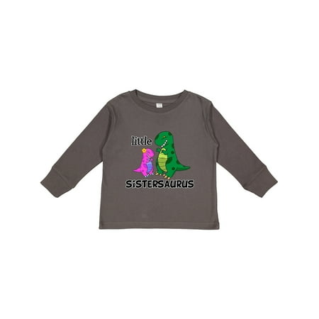 

Inktastic Little Sistersaurus Gift Toddler Toddler Girl Long Sleeve T-Shirt