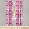 thumbnail image 3 of Ambesonne Hearts Curtains, Love Design, Pair of 28"x95", Hot Pink Purple Pink, 3 of 5