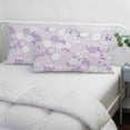 thumbnail image 4 of Purple White Floral Throw Pillow Covers, Spring Botanical Leaves Farmhouse Soft Breathable Pillow Cases with Invisible Zipper for Sleeping, Toddler Pillowcases for Couch Bed Sofa Chair 12x20 Inches, 4 of 9