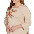 thumbnail image 4 of Alfred Dunner Womens Plus-Size Asymmetrical Embroidered Flower Sweater, 4 of 4