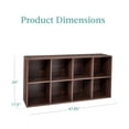 thumbnail image 2 of 8-Cube Storage Organizer, 11in Shelf Opening, Bookcase, Display Shelf, Customizable w/ 3 Removable Back Panels – Walnut, 2 of 5