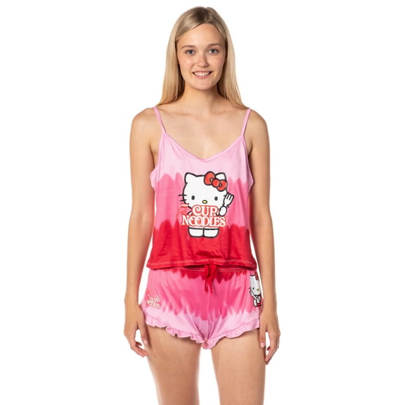 Hello Kitty X Cup Noodles Women's Tie-Dye Cami and Shorts 2-Piece Lounge Sleep Set