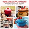 thumbnail image 6 of Uxcell 4-Pack Silicone Pot Lid Covers, 2" ID Universal Pot Lid Top Knob Heat Resistant Handle Caps for Kitchen Cookware, Non-Slip Safe Hold Grip Protectors [Red], 6 of 6