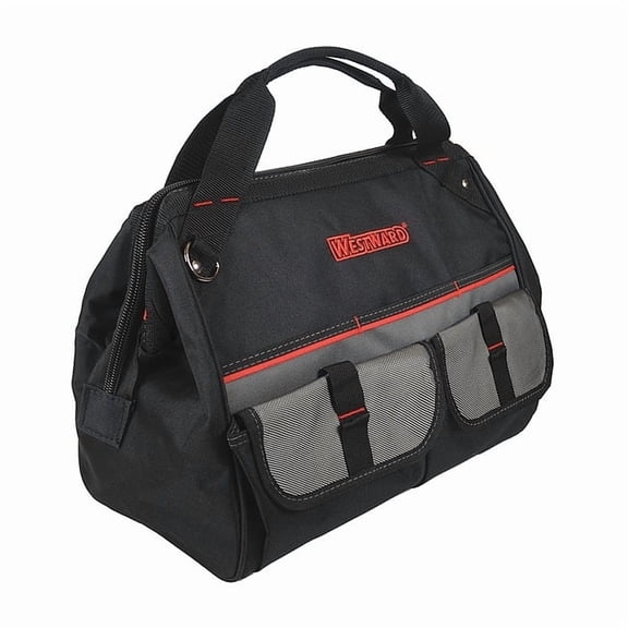 Westward Tool Bag, Black, Polyester, 21 Pockets 32PJ37