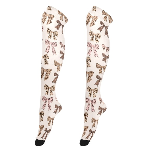 Bows High Thigh Socks Over Knee Thin Tights Long Stocking for Women Leg Warmer