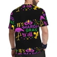 thumbnail image 2 of Rocae Mardi Gras with Flamingo for Men's Mesh Quick-Dry Short Sleeve Workout T-Shirt,Mens Crew Neck Tee Lightweight Soft Classic T Shirts 3X-Large, 2 of 9