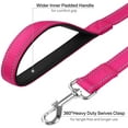 thumbnail image 3 of FunTags 4FT Reflective Dog Leash with Soft Padded Handle for Training,Walking Lead for Large & Medium Dog,1 Inch Wide,Hotpink, 3 of 7