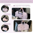 thumbnail image 7 of Madiva Sports Duffle Bags for Women Men, Travel Duffle Bags Weekenders with Shoe Compartment, Carry On  Overnight Bags for Plane, Light Purple., 7 of 7