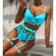 thumbnail image 1 of Conjuntos de bragas eróticas con sujetador, ligas para mujer, Tanga, conjunto de lencería transparente de retales, conjunto de ropa interior Sexy para mujer, disfraz Sexy Tan Jianjun  unisex, 1 of 2