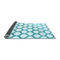 thumbnail image 2 of Ahgly Company Indoor Round Trellis Light Blue Contemporary Area Rugs, 4' Round, 2 of 4