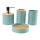 thumbnail image 2 of Juego de accesorios de baño, 4 portacepillos, decoración de baño, dispensador de jabón, baño azul, 2 of 9