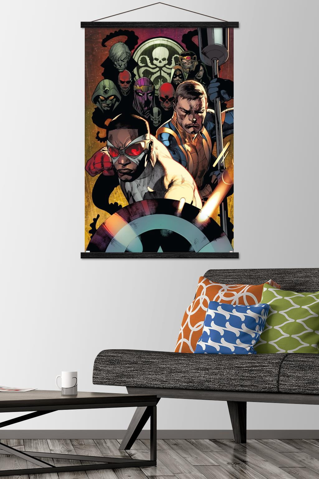 Marvel - Baron Zemo - All-New Captain America #2 Wall Poster with Wooden Magnetic Frame, 22.375" x 34"