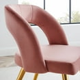thumbnail image 7 of Modway Marciano Performance Velvet Dining Chair in Gold Dusty Rose, 7 of 7