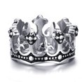 thumbnail image 4 of Bague Couronne Vintage pour Hommes pour Promesse de Fiançailles de l'Alliance, 4 of 5