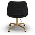 thumbnail image 4 of Pemberly Row Boucle Upholstered Seat and Back Rolling Chair in Black, 4 of 6