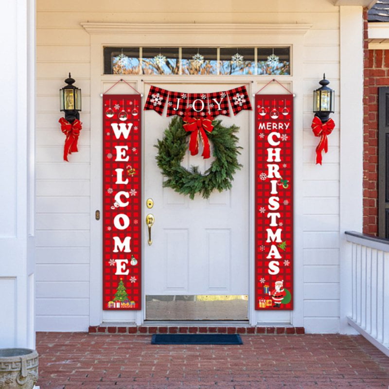 Cyber Monday Clearance!! Welcome Banner Christmas Decor For Home Merry