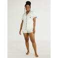 thumbnail image 2 of Joyspun Women's Dreamy Soft Collection Notch Collar Top and Shorts Pajama Set, 2-Piece, Sizes XS-3X, 2 of 6