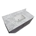 thumbnail image 2 of Hellsinki 48" Floating Wall Mounted Bathroom Vanity with Marine Gray Cabinet and Carrara Marble Top, 2 of 7