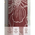 thumbnail image 6 of Red Flowers Sheer Curtains 45 Inch Length 2 Panels Set Window Treatments, Spring Floral Botanical Modern Art Rod Pocket Semi Curtains for Living Room/Bedroom/Kitchen Décor, 104"W x 45"L, 6 of 7