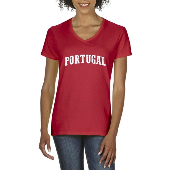 IWPF - Women's T-Shirt V-Neck Short Sleeve - Portugal
