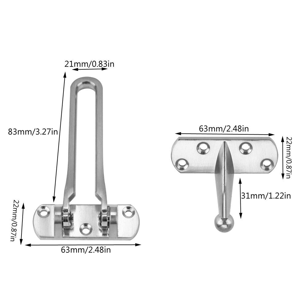Tebru Heavy Duty Zinc Alloy Safety Guard Security Door Lock Latch for
