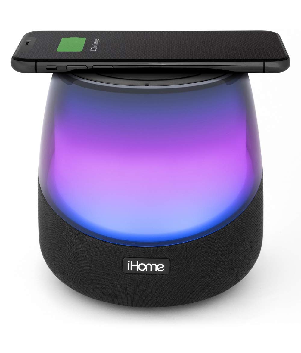 Color Changing Bluetooth Speaker with Passive Subwoofer and Built in Qi-Certified Wireless Charging Pad - image 3 of 6