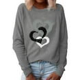 thumbnail image 3 of Below $10 POROPL Sweatshirt for Women Plus Size Long Sleeve Sweatshirt Loose Printed Pullover Tops XL, 3 of 6