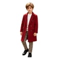 thumbnail image 4 of Ticikt Boys Dress Coats Double Trench Coat Winter Pea Coat with Pockets 3-16 Years, 4 of 6