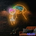 thumbnail image 4 of Handmadetneonsign Dog Drinking Cocktail Neon Sign, Dog Cocktails Neon Light, Bar Pub Wall Art 94971, 4 of 5