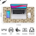 thumbnail image 5 of Long Mouse Pads for Desk,Brown Dog Paw Footprint Bone Desk Mats on Top Of Desks, Desk Mouse Pad Extra Large with 3mm Non-Slip Base and Stitched Edge for Gaming,Office,Work,Home 31.5"x15.7", 5 of 6