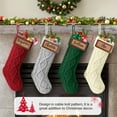 thumbnail image 7 of Ayieyill 4Pack Christmas Stockings, 18" Large Knitted Stocking Personalized Xmas Hanging Stocking Decorations with Name Leather Patches for Holiday Christmas Party Family Decor (Green Red Grey）, 7 of 7